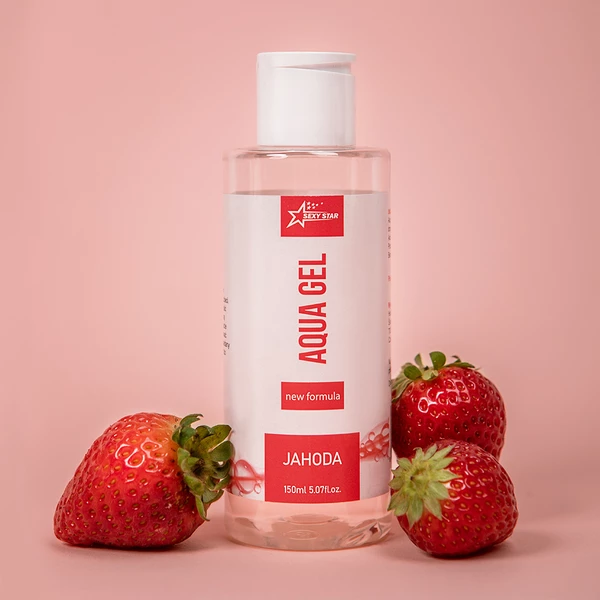 Sexy Star Aqua Gel Truskawka 150ml  - Jahodový lubrikant na vodnej báze