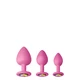 NS Novelties Glams Spades Trainer Kit Pink  - Sada análnych kolíkov s diamantom ružová