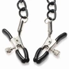 Master Series collared temptress necklace with nipple clamps - Obroża z klipsami na sutki