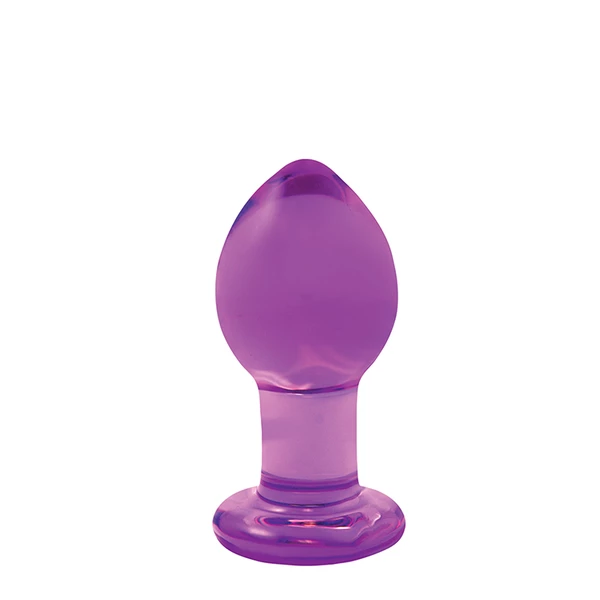 NS Novelties crystal medium purple - Szklany korek analny, Fioletowy