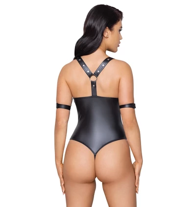 Cotelli body bondage - Body z kajdankami, Czarny