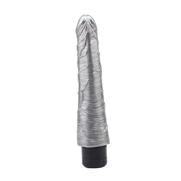 DarkMuscle johnny boner silver - Dildo wibrujące, Srebrny