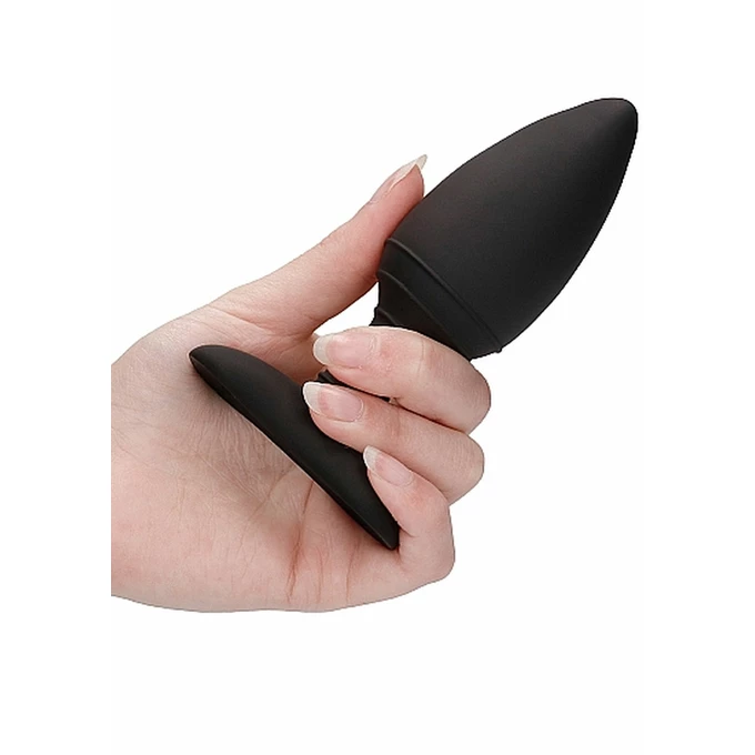 Elegance Heating Anal Butt Plug Glow Black - Wibrujący korek analny z opcją podgrzewania Czarny