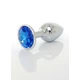 Boss Series Jawellery Blue - Análny kolík s ozdobným kameňom, modrý