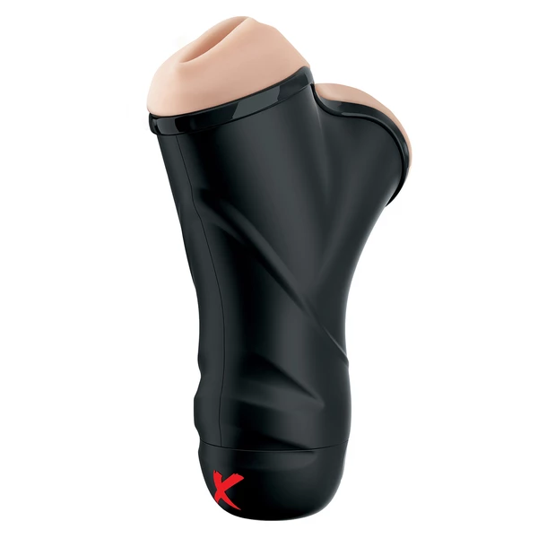 PDX Elite double penetration vibr stroker - Masturbator wibrujący podwójny
