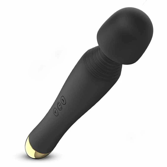 Boss Series Fox Silicone Massager Black u6v - Wibrator wand