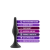 Anal Adventures Platinum Silicone Beginner Plug Kit Black - Zestaw korków analnych