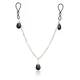 CalExotics Nonpierce Nipple Chain Jewelry Black - Svorky na bradavky s retiazkou