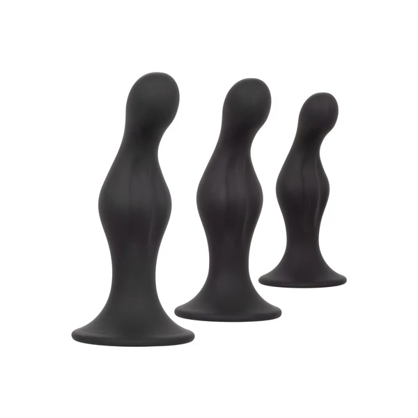 CalExotics Anal Ripple Kit Black - Zestaw korków analnych