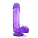 B Yours Sweet N Hard 1 Purple - Klasické dildo s prísavkou, fialové
