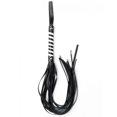 ARGUS Black White Long Stripe Flogger - Pejcz