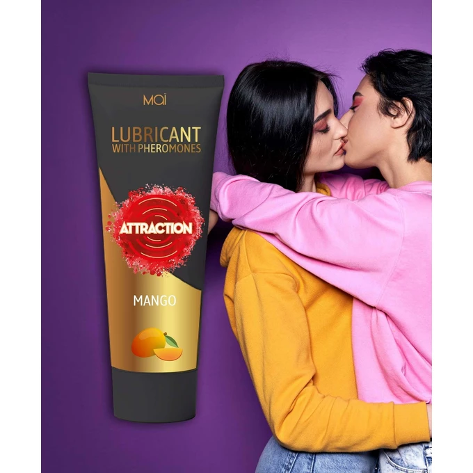 Attraction Lubricant With Pheromones Mango 100 Ml - Lubrykant z feromonami o smaku mango