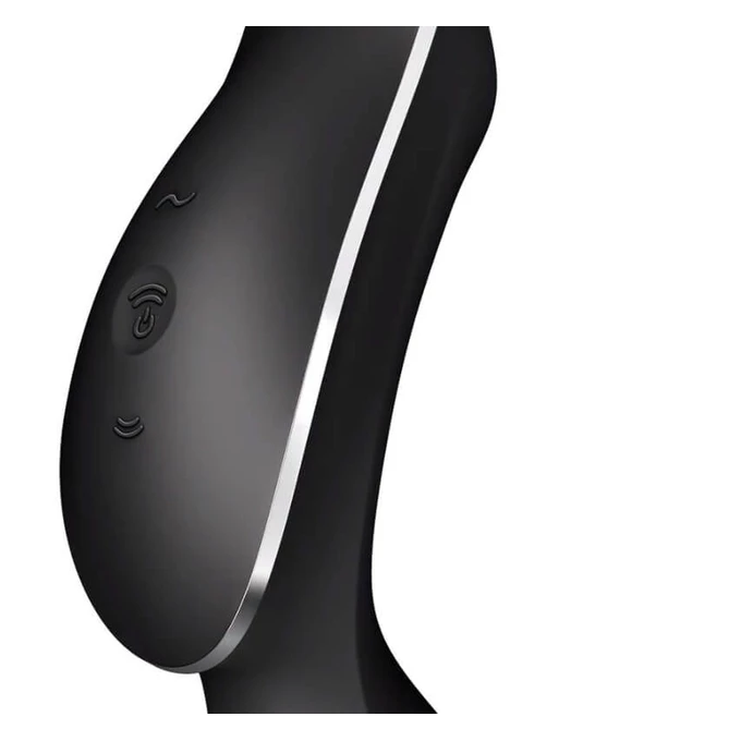 Satisfyer curvy trinity 2 (black) - Wibrator podwójny soniczny + punkt G, Czarny