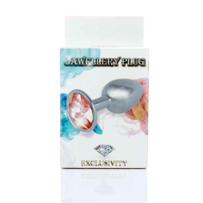 Boss Series Jawellery Pink - Korek analny z ozdobnym kamieniem, Różowy