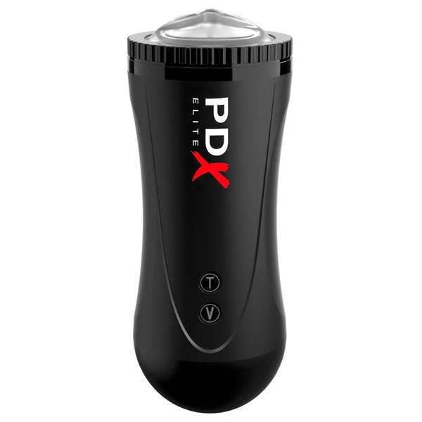 PDX Elite moto stroker - Masturbator wibrujący oralny z ruchem pulsacyjnym