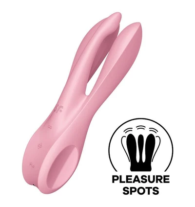 Satisfyer threesome 1 pink - Wibrator z trzema elastycznymi ramionami, Różowy