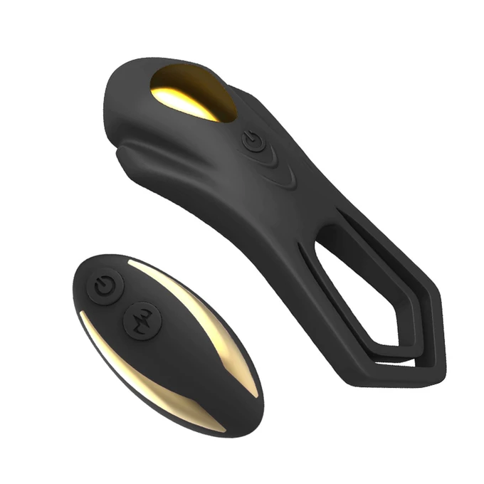 Boss Series Joy Roadster Black (With Remote) - Wibrujący pierścień erekcyjny z pilotem