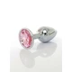 Boss Series Jawellery Pink - Análny kolík s ozdobným kamienkom, ružový