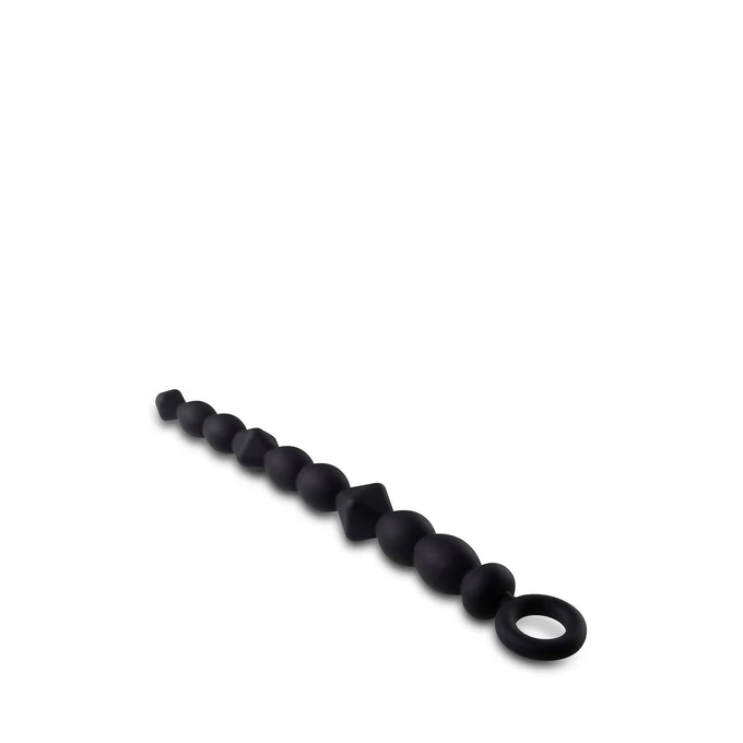 Anal Adventures Platinum Silicone Beginner Anal Beads Black - Koraliki analne