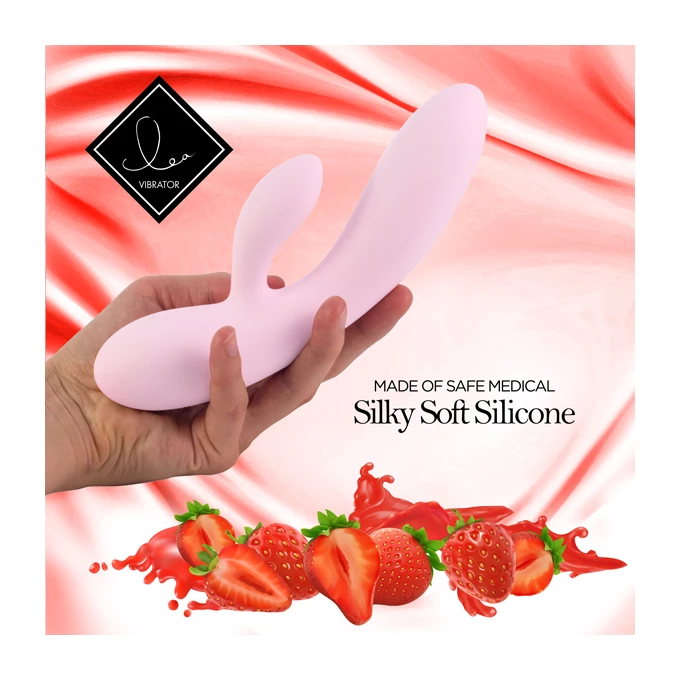 FeelzToys lea rabbit vibrator strawberry - Wibrator króliczek