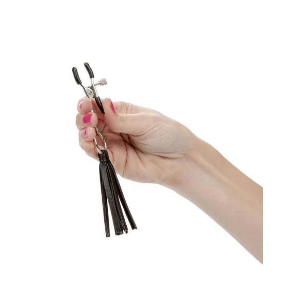 CalExotics Playful Tassels Nipple Clamps Black - Zaciski na sutki