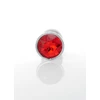 Boss Series Jawellery Red - Korek analny z ozdobnym kamieniem, Czerwony