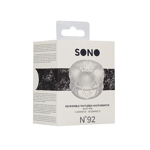 Sono n0. 92 - reversible masturbator and bumper - transparent - Masturbator klasyczny