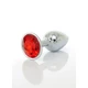 Boss Series Jawellery Red - Análny kolík s ozdobným kamienkom, červený