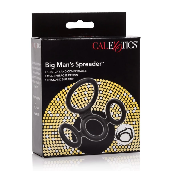 CalExotics Big Man S Spreader Black - Pierścień na penisa i jądra