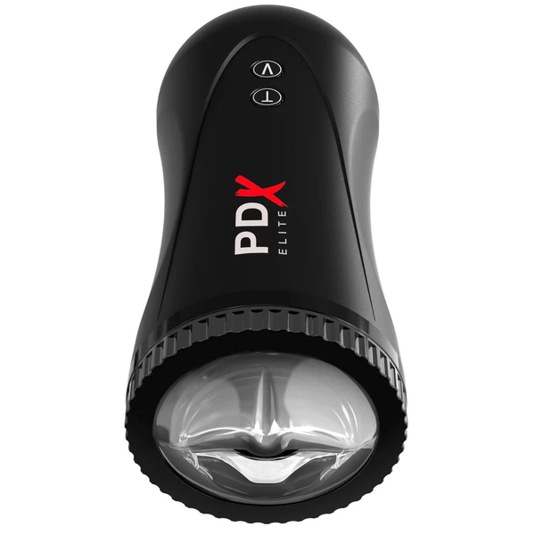PDX Elite moto stroker - Masturbator wibrujący oralny z ruchem pulsacyjnym