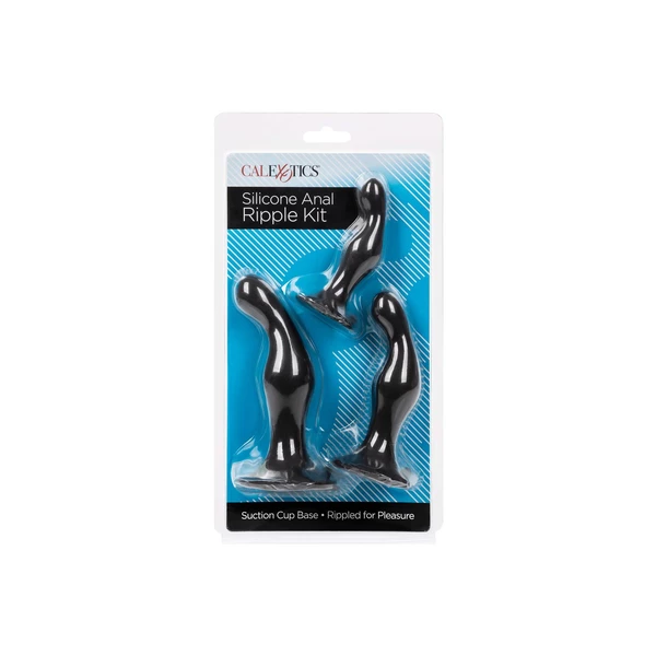 CalExotics Anal Ripple Kit Black - Zestaw korków analnych