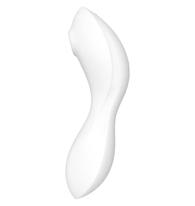 Satisfyer stymulator-curvy trinity 5 connect app (white) - Wibrator podwójny soniczny + punkt G, Biały