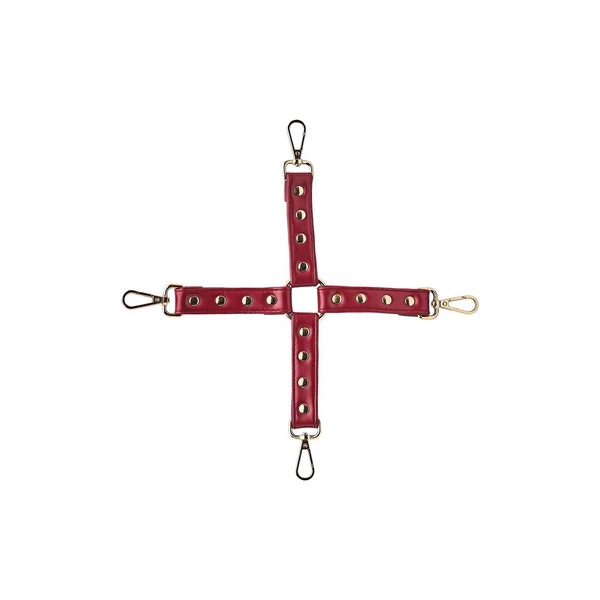 Blaze Elite Hogtie Red - Krzyżak do krępowania, Czerwony