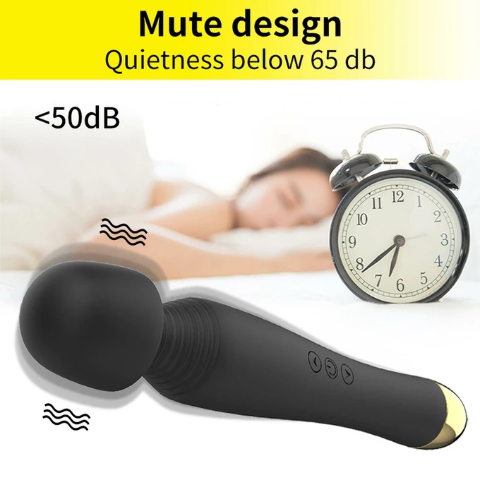 Boss Series Fox Silicone Massager Black u6v - Wibrator wand