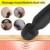 Boss Series Fox Silicone Massager Black u6v - Wibrator wand