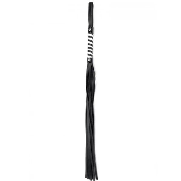 ARGUS Black White Long Stripe Flogger - Pejcz