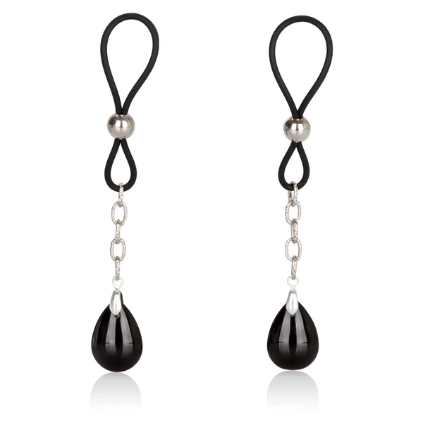 CalExotics Nonpierce Nipple Jewelry Black - Zaciski na sutki