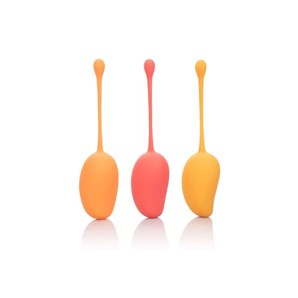 CalExotics Kegel Training Set Mango Assortment - Zestaw kulek gejszy