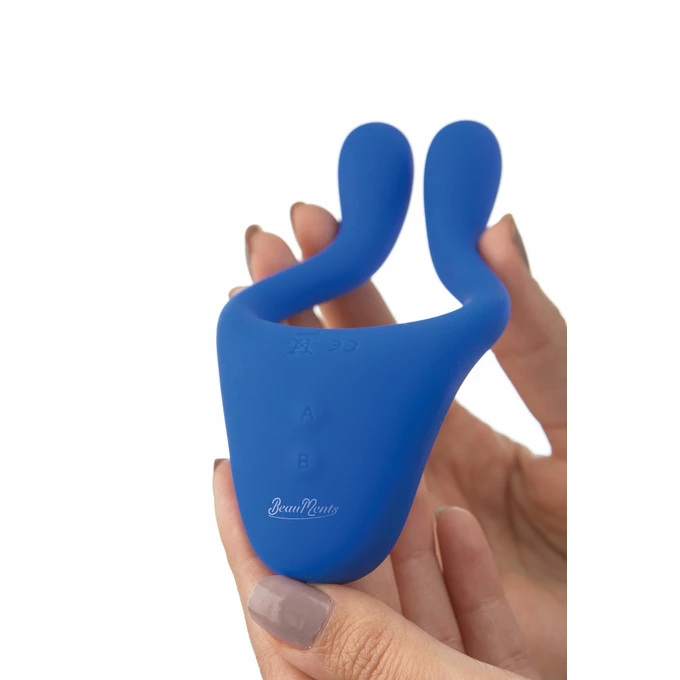 BeauMents doppio blue - Wibrator dla par wielofunkcyjny, Niebieski