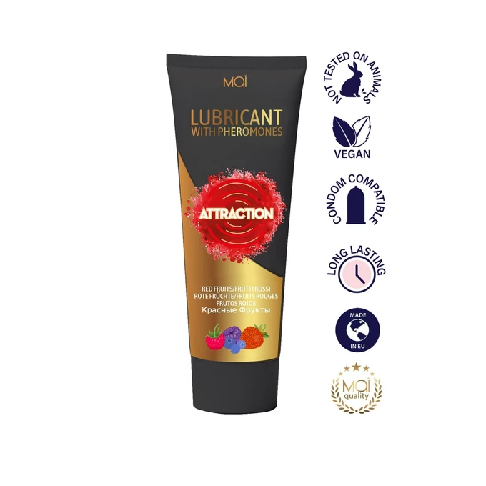 Attraction Lubricant With Pheromones Red Fruits 100 Ml - Lubrykant z feromonami owocowy