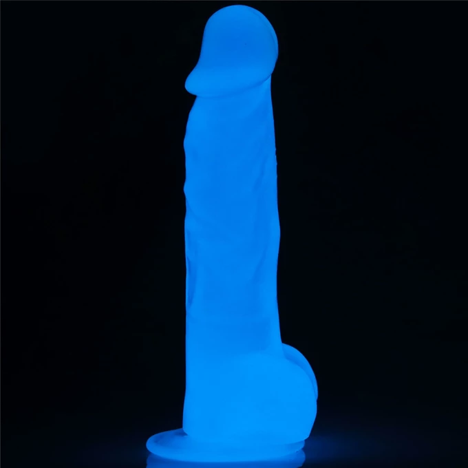 Lovetoy 8.5' Lumino Play Dildo - Dildo klasyczne na przyssawce świecące w ciemności