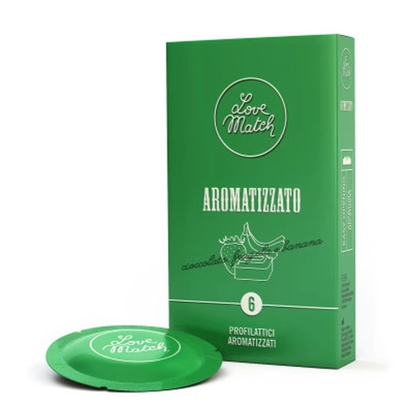Love Match Arromatizato 6 Pcs Pack - Prezwerwatywy smakowe