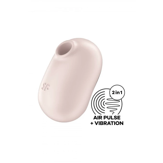 Satisfyer Pro To Go 2 Beige - Wibrator soniczny do łechtaczki z wibracjami, Beżowy