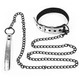 Lovetoy Bondage Fetish Metallic Pup Collar With Leash silver - Obojok s vodítkom, strieborný