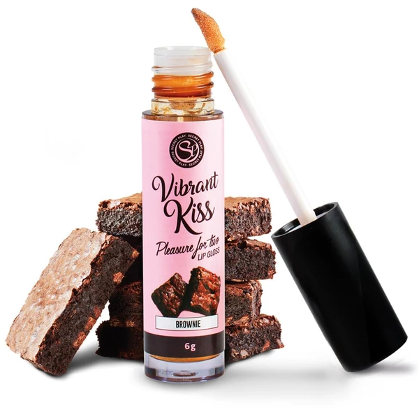 Secret Play Lip Gloss Vibrant Kiss Brownie - Błyszczyk stymulujący wib rujący
