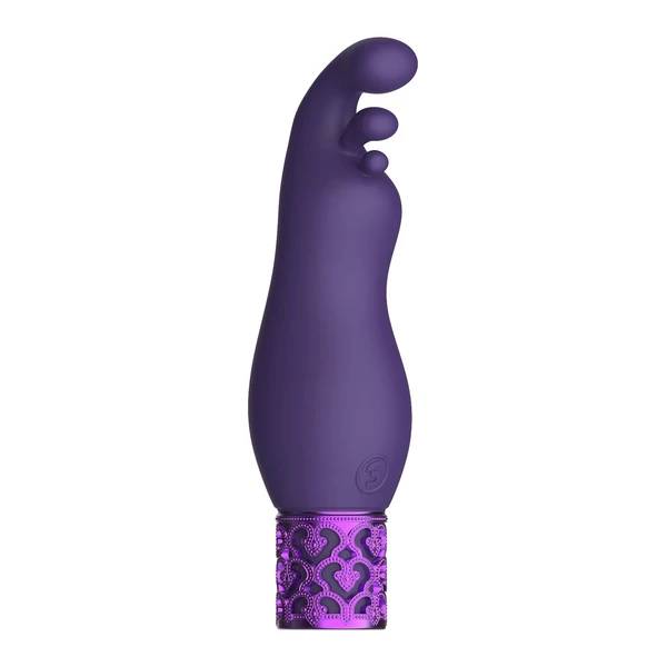 Royal Gems Exquisite Rechargeable Silicone Bullet Purple - Wibrator punktowy, Fioletowy