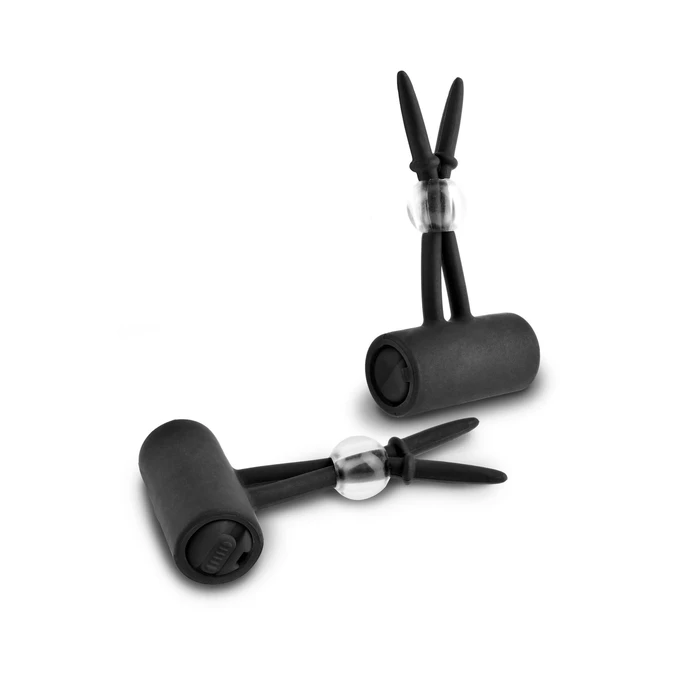 Pipedream Vibrating Nipple Lassos Black - Wibrujące zaciski na sutki