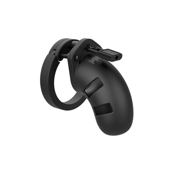 ManCage Model 20 Chastity 3.5' Silicone Cock Cage Black - Pas cnoty