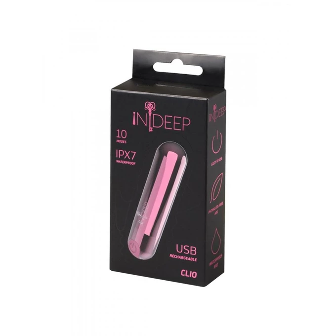 Indeep Rechargeable Vibrating Bullet Indeep Magenta - Miniwibrator, Fioletowy