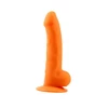 Deluxe Pure Nature Norman.P - Dildo klasyczne na przyssawce, Pomarańczowy